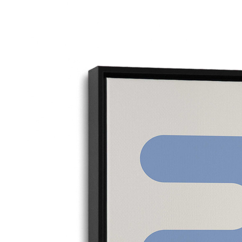 "Blue Bauhaus Minimalist Circuitry I", reproduction sur toile, H 18,75 po x l 12,75 po, Noir satiné