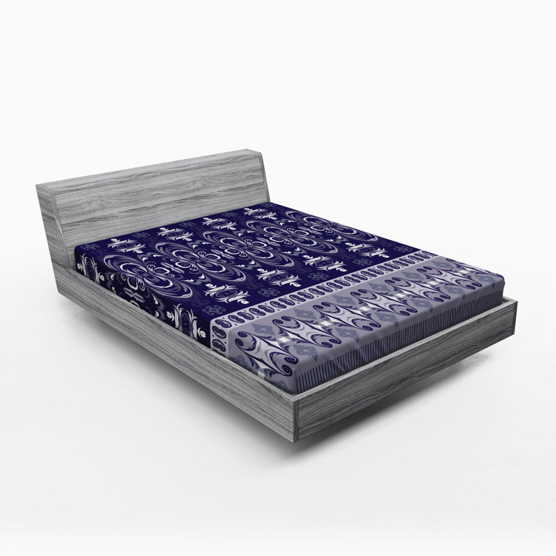 Microfiber Floral Fitted Sheet, Full Fitted Sheet
