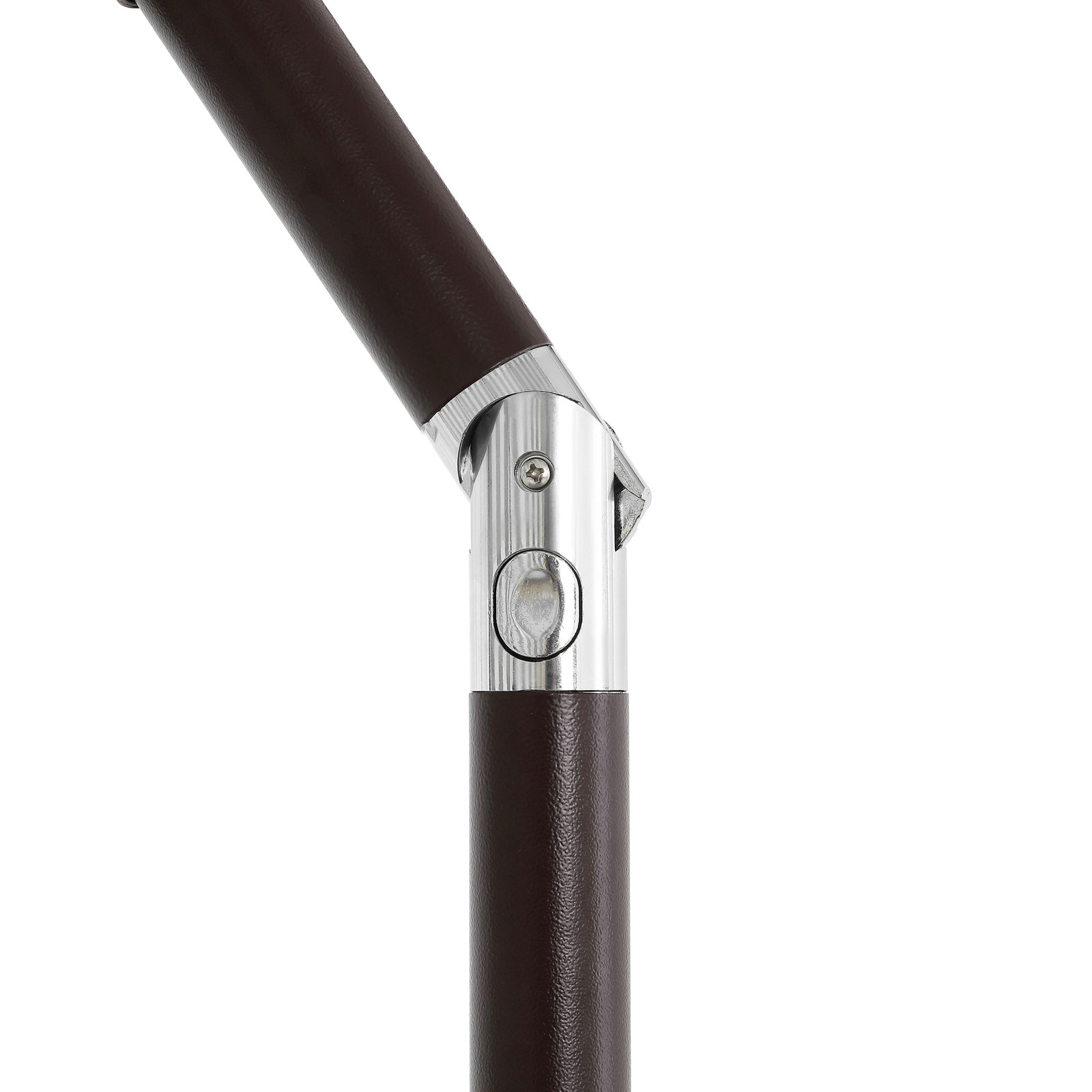 9' Market Umbrella, Dark Brown, Coral Pink/White