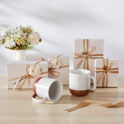 2-Piece 480ml Sesame Glaze Stoneware Mug Set 