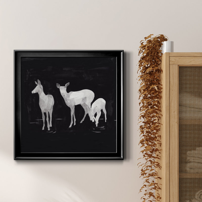 Impression sophistiquée sur toile Whitetail II, H 26,5 po x l 26,5 po x P 1,5 po, Cadre noir