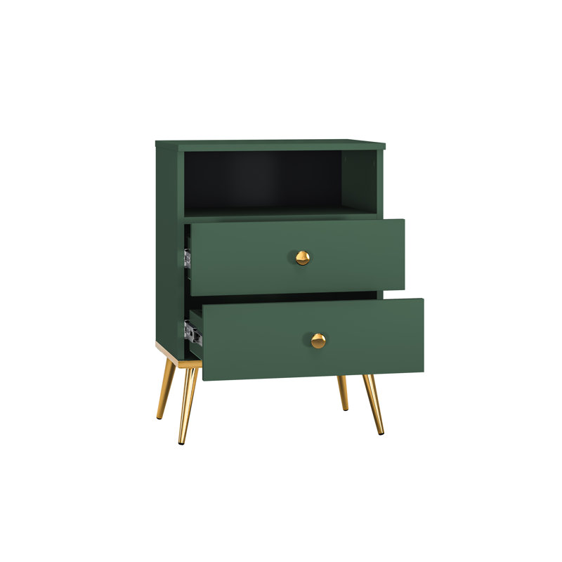 Tellara 50cm W Manufactured Wood Bedside Table