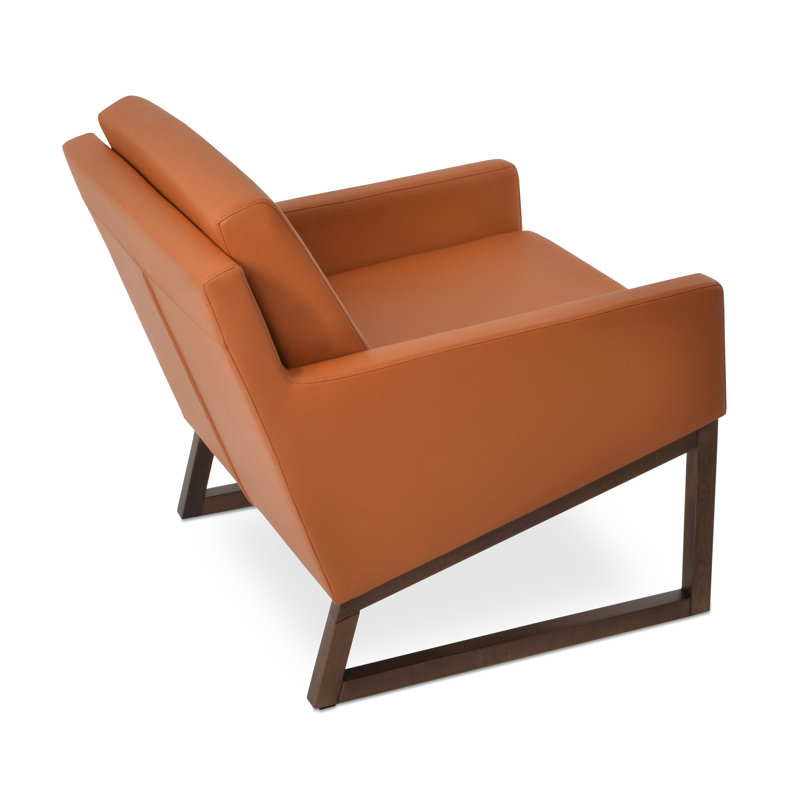 Fauteuil Nova en cuir caramel Nova