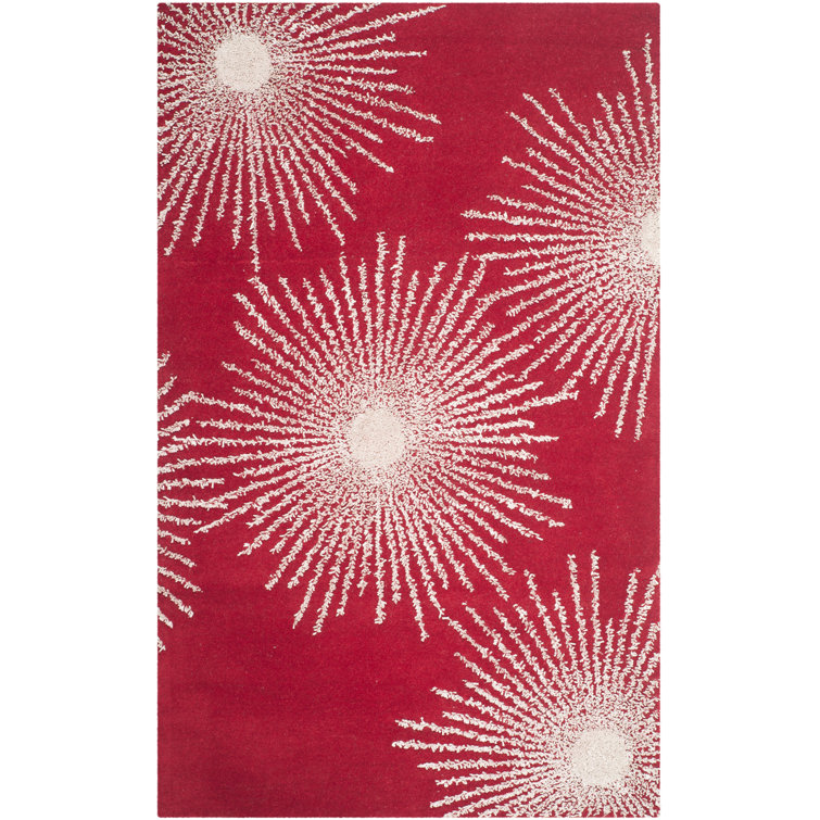 Amier Hand Tufted Wool And Viscose Geometric Rug