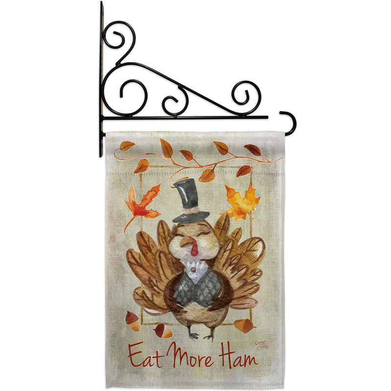 Ensemble de drapeaux en polyester 19 x 13 po Eat More