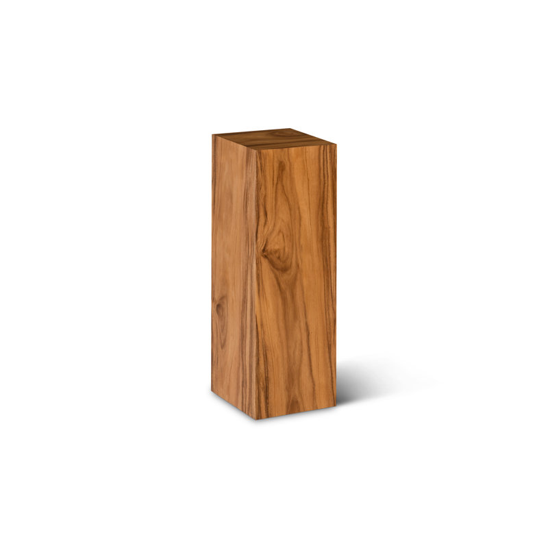 Pedestal Mitered Sculpture, 44" H x 14" W x 14" D, Brown