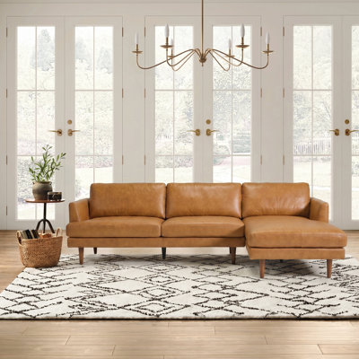 2-piece Genuine Leather Sectional
