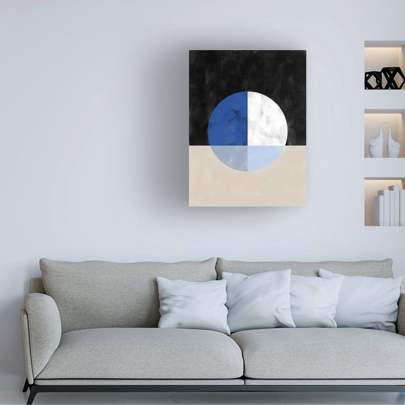«Bolologia indigo» sur toile par Elena Ristova, H 24 po x l 18 po x P 2 po