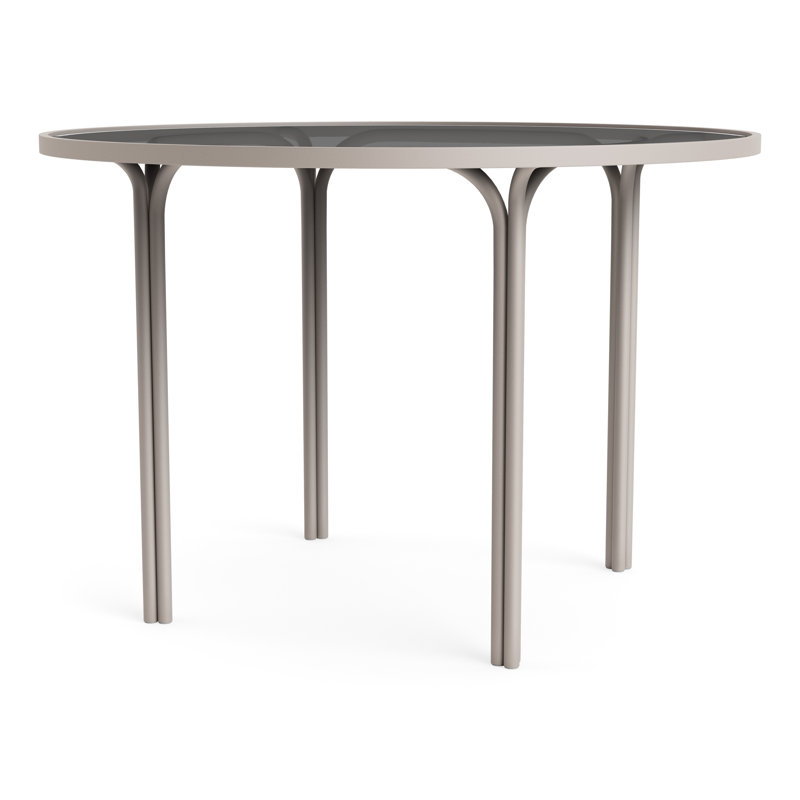 Kantan Outdoor Round Dining Table, Dove Smooth
