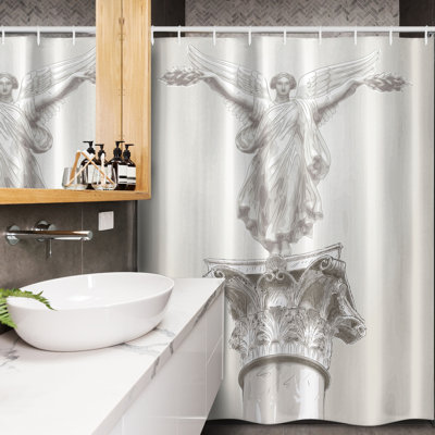 Arette Shower Curtain with Hooks Included