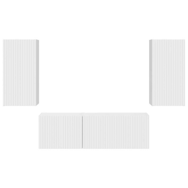 Unfinished Entertainment Centre for TVs up to 60", High Gloss White
