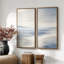 Horizon côtier bleu-gris doux – Ensemble de 2 impressions d'art encadrées sur toile 60"x20"x2, 60"x30"x2-134803931-134803936