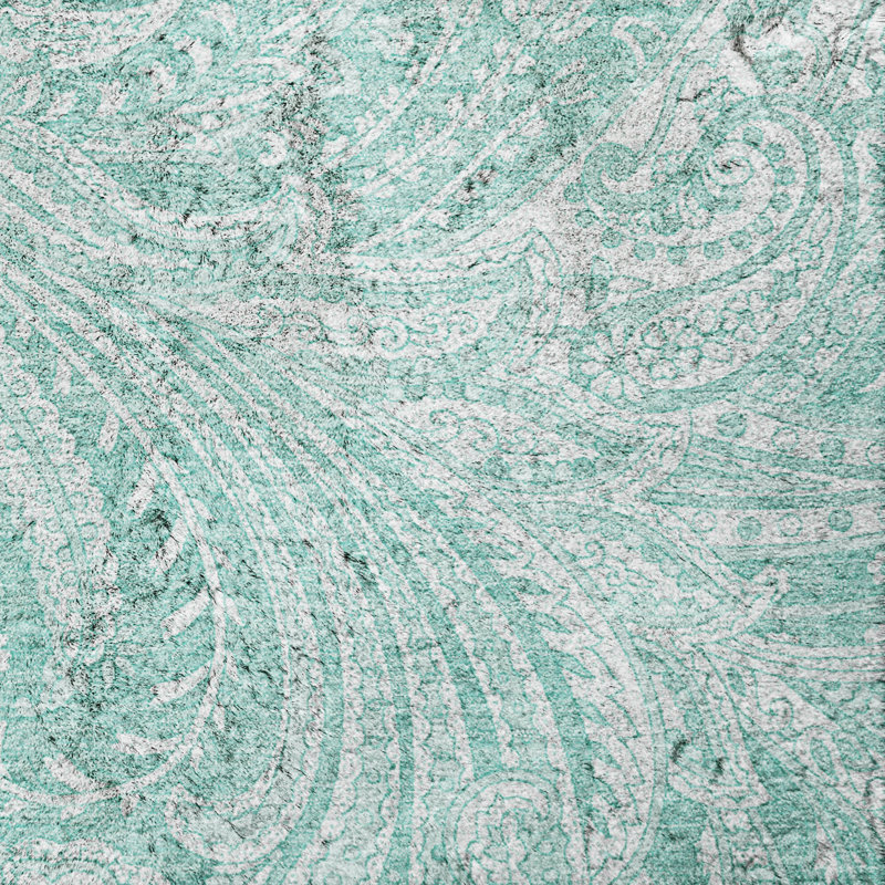 Tapis cachemire ADS654, Sarcelle, 9 pi x 12 pi