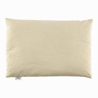 EcoComfort Buckwheat Cotton Pillow - Natural Twill Collection - Hypoallergenic Supportive Pillow for Better Sleep - 100% Cotton Cover - 1 Count Pack