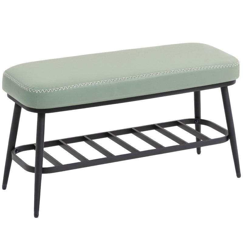 4 Pair Shoe Storage, Green/Black
