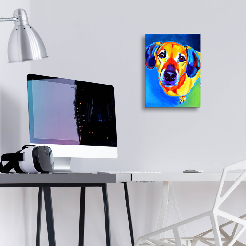 «Dachshund - Maisie» par Dawg Painter, H 16 po x l 12 po x P 0,13 po
