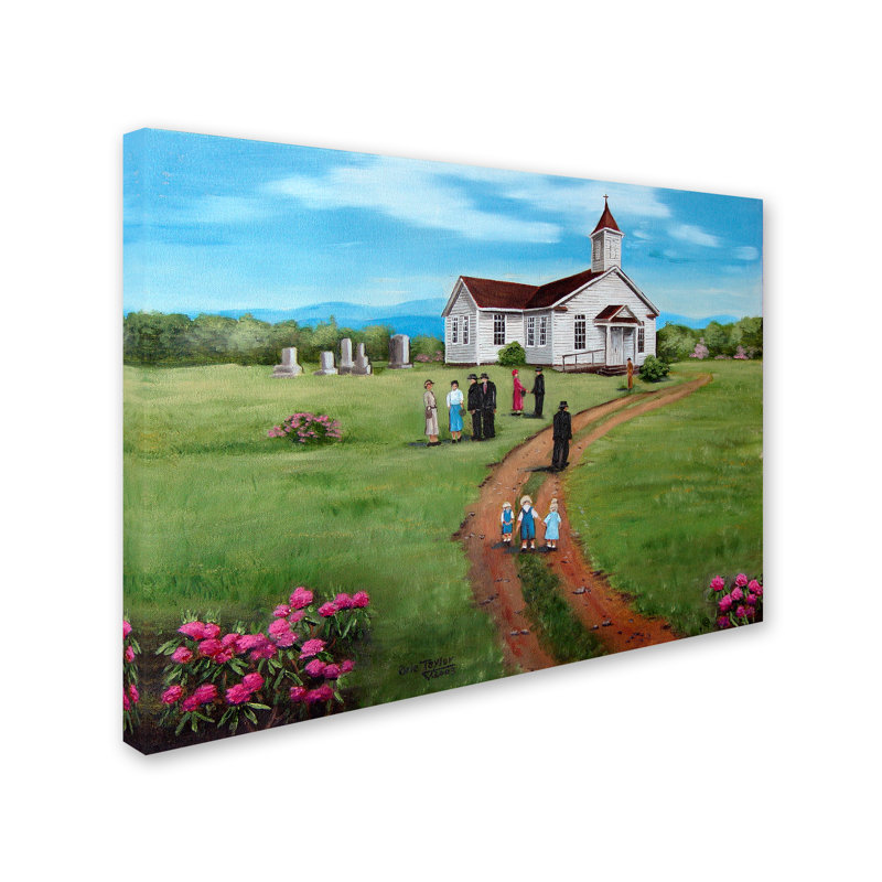 «Church Inconnu» de Dugazon, reproduction sur toile tendue, H 24 po x l 32 po