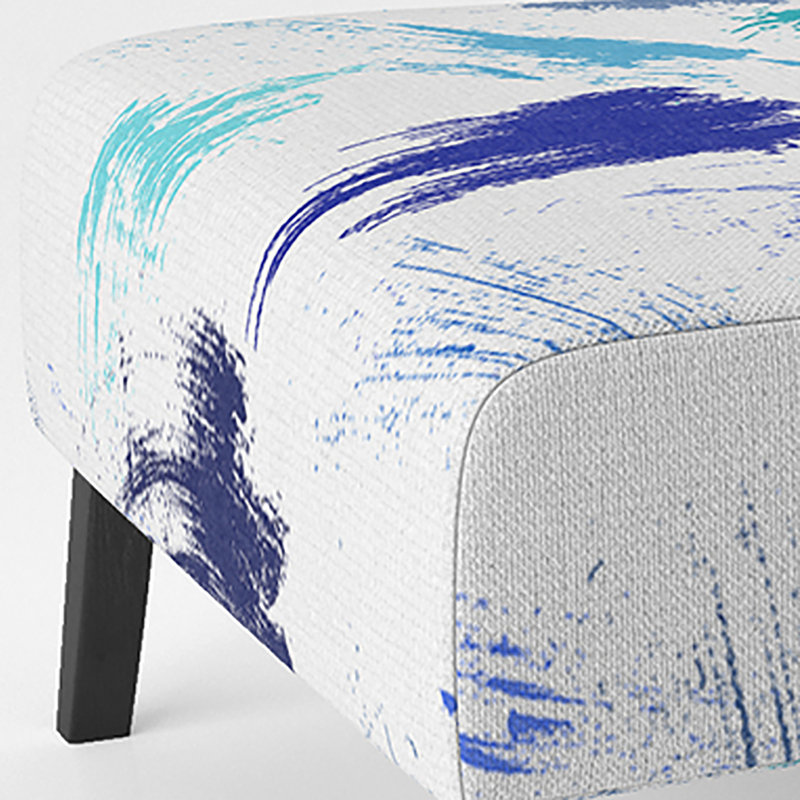 Brechta Vibrant Curve Design II - Velvet Upholstered Modern Slipper Chair, Blue/Turquoise