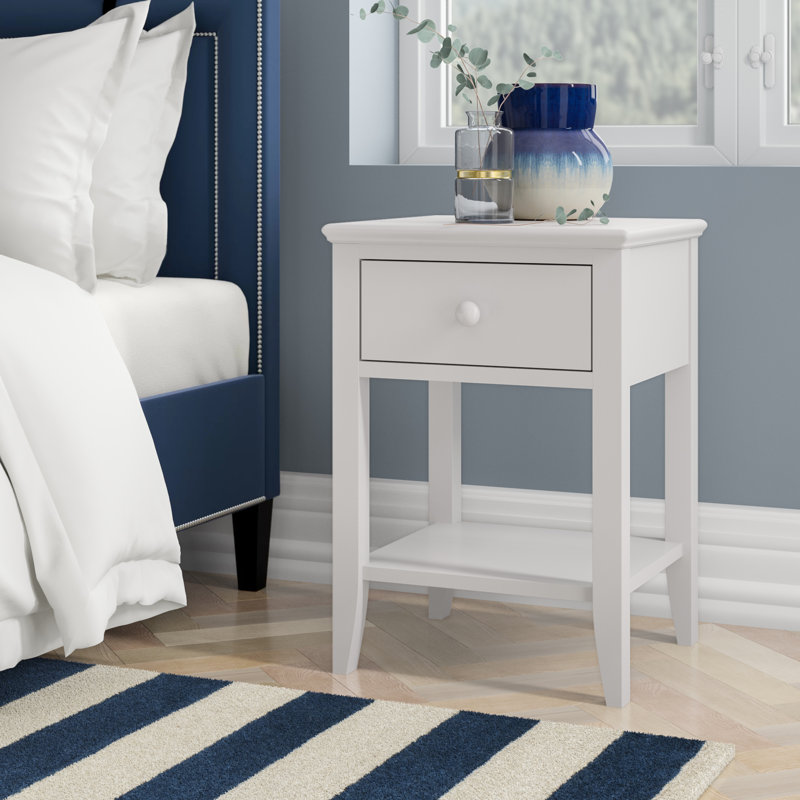 Broadridge 43.2cm W Bedside Table, White