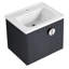 Meuble-lavabo mural noir 24 po avec lavabo, pour espaces compacts, portes à fermeture douce et poignées en métal-1158037705-1158037711