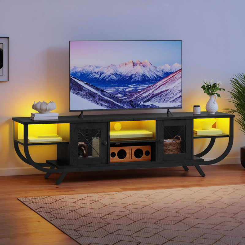 Unfinished TV Stand, 45cm H x 160cm L x 35cm W, Black