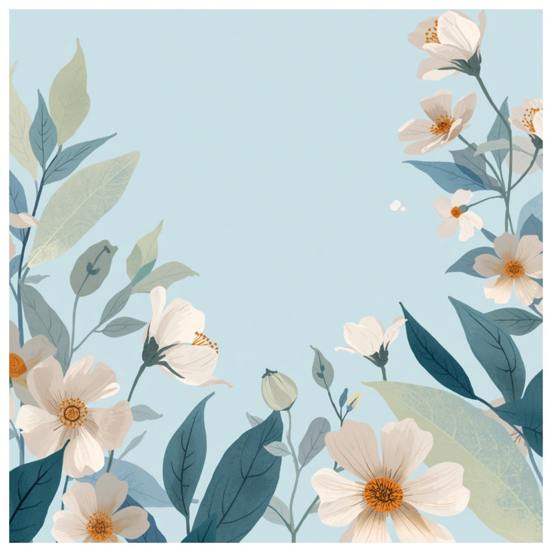 Floral Botanical Illustration Comforter, Twin