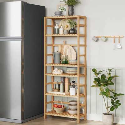 Pravya 161cm H x 26cm W Bamboo / Rattan Bookcase