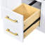 Armoire de salle de bain moderne 36 "avec lavabo en céramique, 4 tiroirs et 2 portes, structure en bois massif, blanc, meuble-lavabo avec rangement, armoire à cadre, parfait-696955049