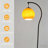 Modern Globe Floor Lamp With Orange Glass Shade For Home Office Bedroom (bulb Included)