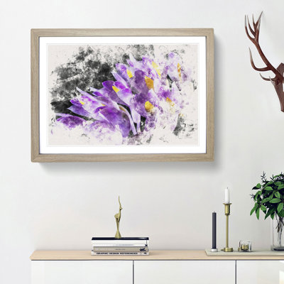 Wild Purple Orchid Flowers - Single Picture Frame Print on MDF