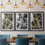 Scaffolds I in Gold  -Custom Framed  Premium Print W Matt - 3 Pieces-1963977869-1963977867