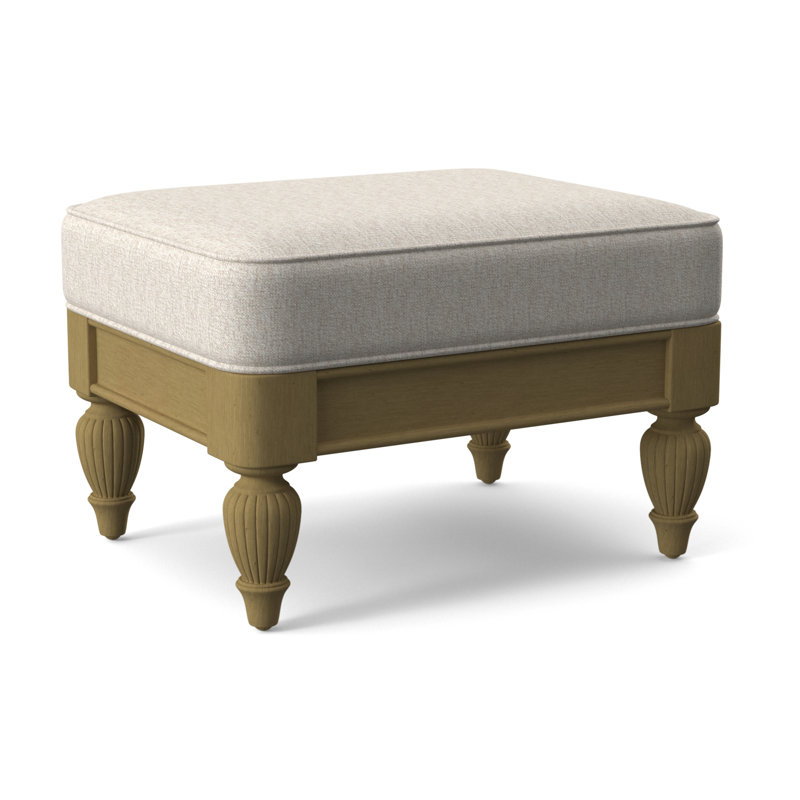 Grand View Ottoman, Java Finish, Snow Crypton Performance; 0884-91