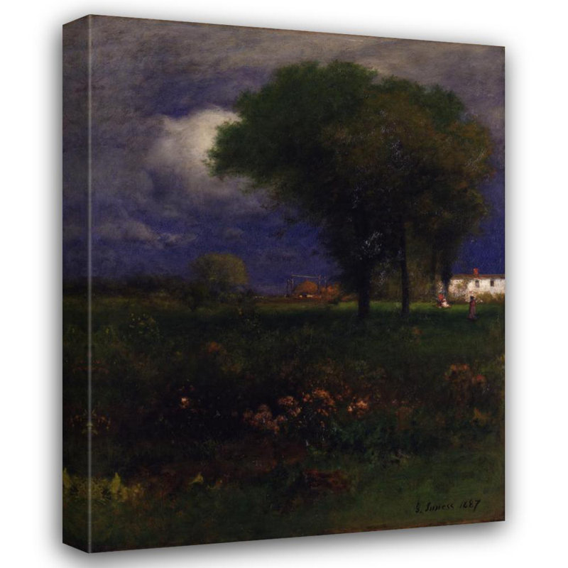 "Sept après-midi" par George Inness - Art mural sur toile tendue avec châssis, H 18 po x l 14 po
