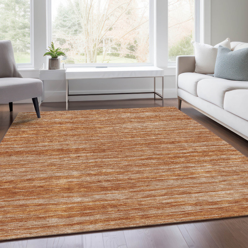 Tapis en cuivre Prisco lavable à la machine de qualité supérieure, Rectangle 5 pi x 7 pi 6 po