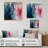 «Desyree Blue and Pink Spatula Abstract», art mural abstrait-87333033-87333031
