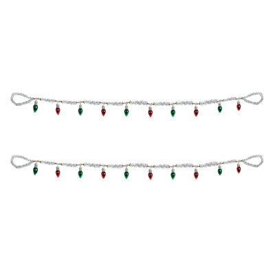 Vintage Light Bulb Tinsel Garland (Set of 2)