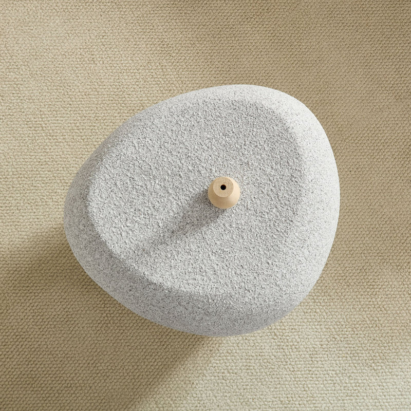 Ensemble de table basse elliptique en fibre de verre 2 pièces pour le salon, table à bascule mate devant le canapé, table centrale irrégulière et table d'appoint, aucun assemblage nécessaire