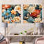 Hoy - Ensemble de 2 collages floraux carrés-101845442-101845439