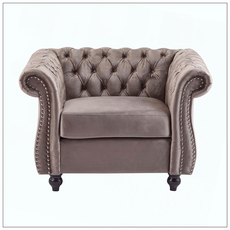 Fauteuil club Chesterfield pour un siège confortable dans le salon ou le salon
