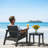 Outdoor Adirondack Chair and Side Table Set, HDPE Resin, For barbecue, beach, deck, garden, lawn and backyard,Black.