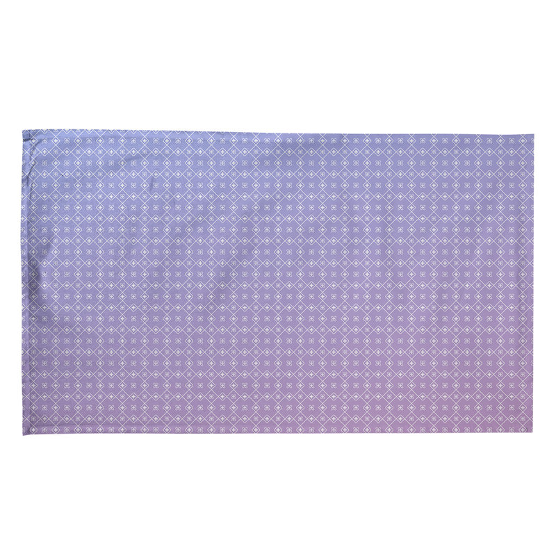 Serviette à thé à motif napperon, Sergé de coton, Lavande