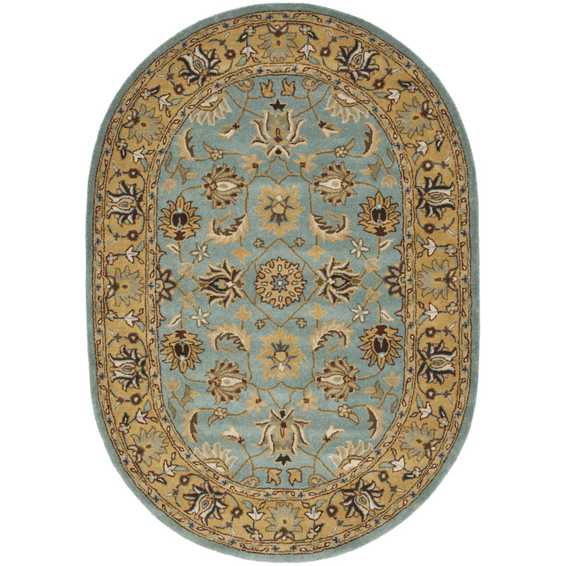 Cardwell Hand Tufted Wool Oriental Rug, Oval 4'6" x 6'6" 