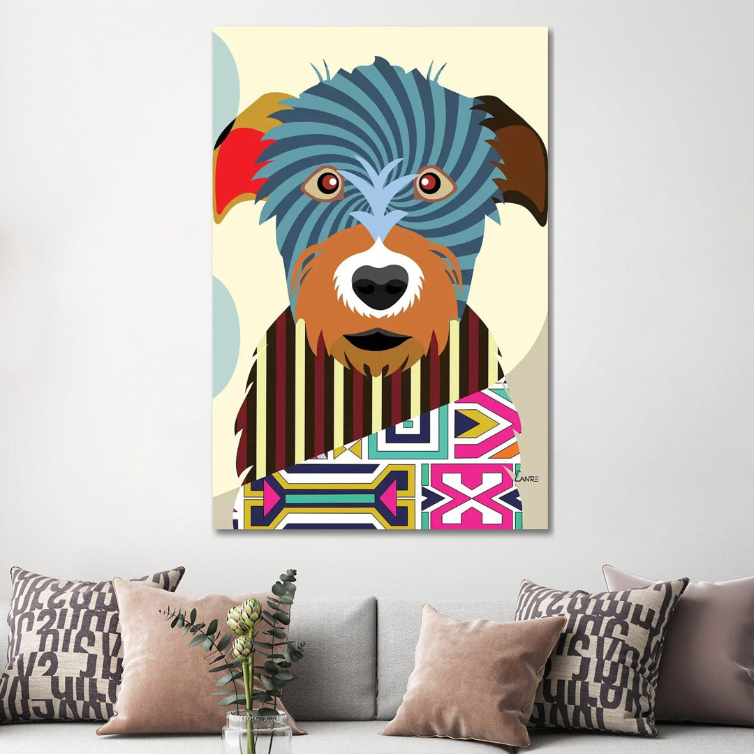 Irish Wolfhound by Lanre Studio - Wrapped Canvas Print