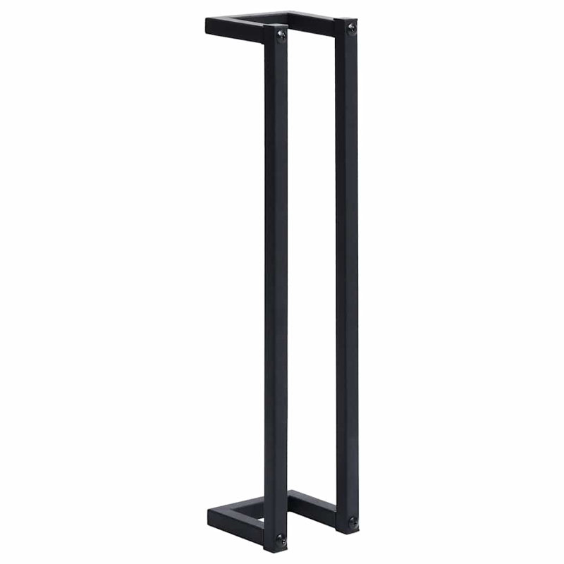 Porte-serviettes mural en fer noir 4,9 x 4,9 x 23,6 po, H 4,9 po x L 4,9 po x P 23,6 po, Noir