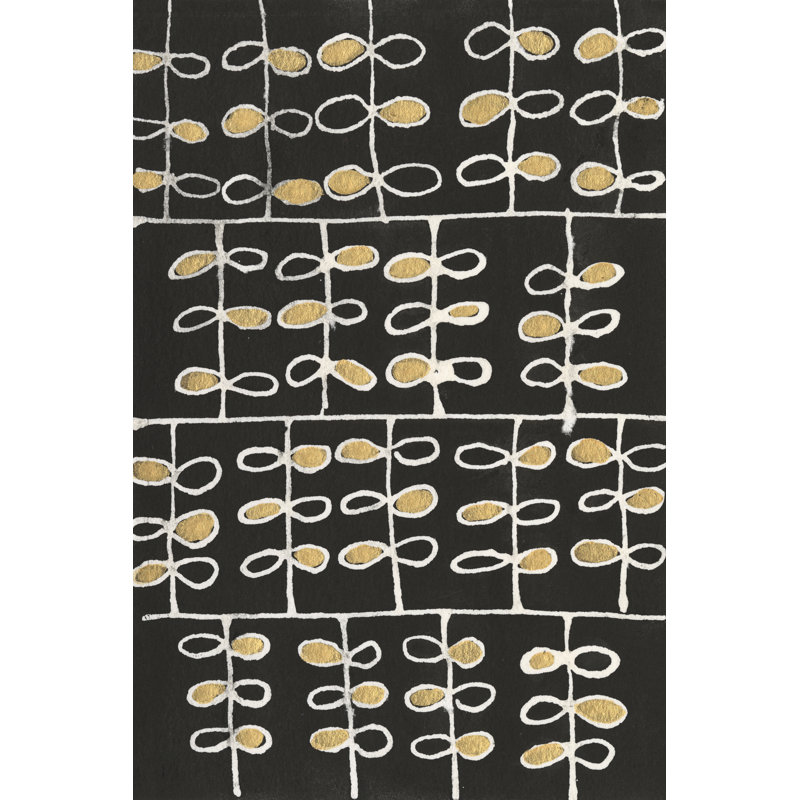 Gold Tested I - Painting, 122 cm H x 81 cm W, Black Floater Framed