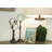 Fillable Glass Table Lamp with Linen Shade