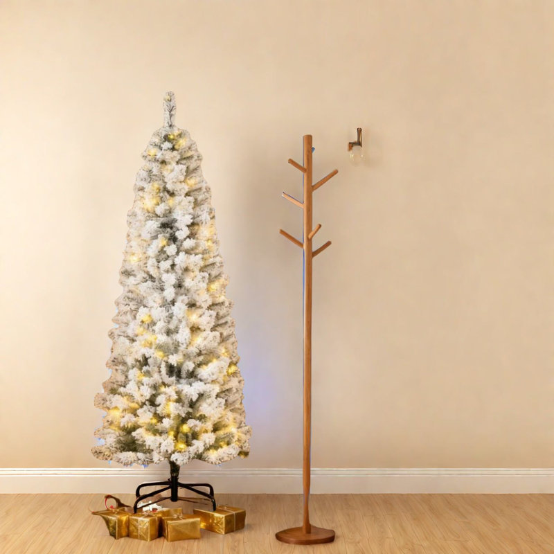 Arbre de Noël réaliste en acier avec éclairage en pvc réaliste
