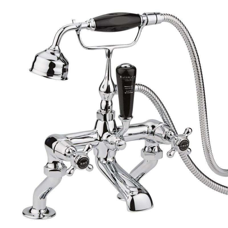 3 Handle Deck Bath Shower Mixer Bath Filler with Diverter