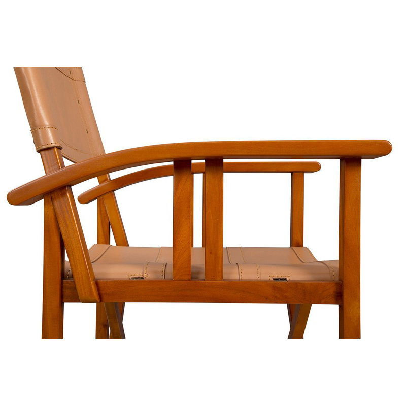 Balago Leather Folding Chair, Brown