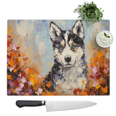 Husky Palette Knife  Glass Chopping Board
